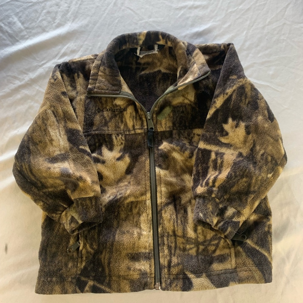 Columbia Camouflage Fleece Jacket size 4/5 kids